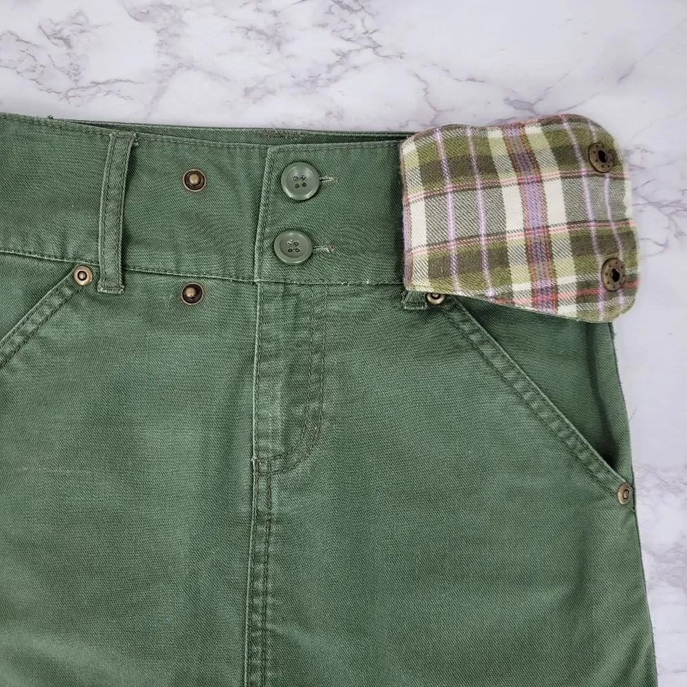 Mary Kate and Ashley Y2K Boho Green Embroidered Girls Skirt